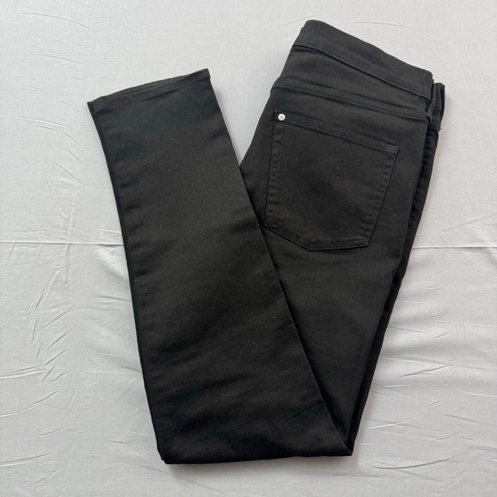 H&M &Denim Mens Skinny Jeans Black 38x32 Solid Five Pocket‎ Casual Pants